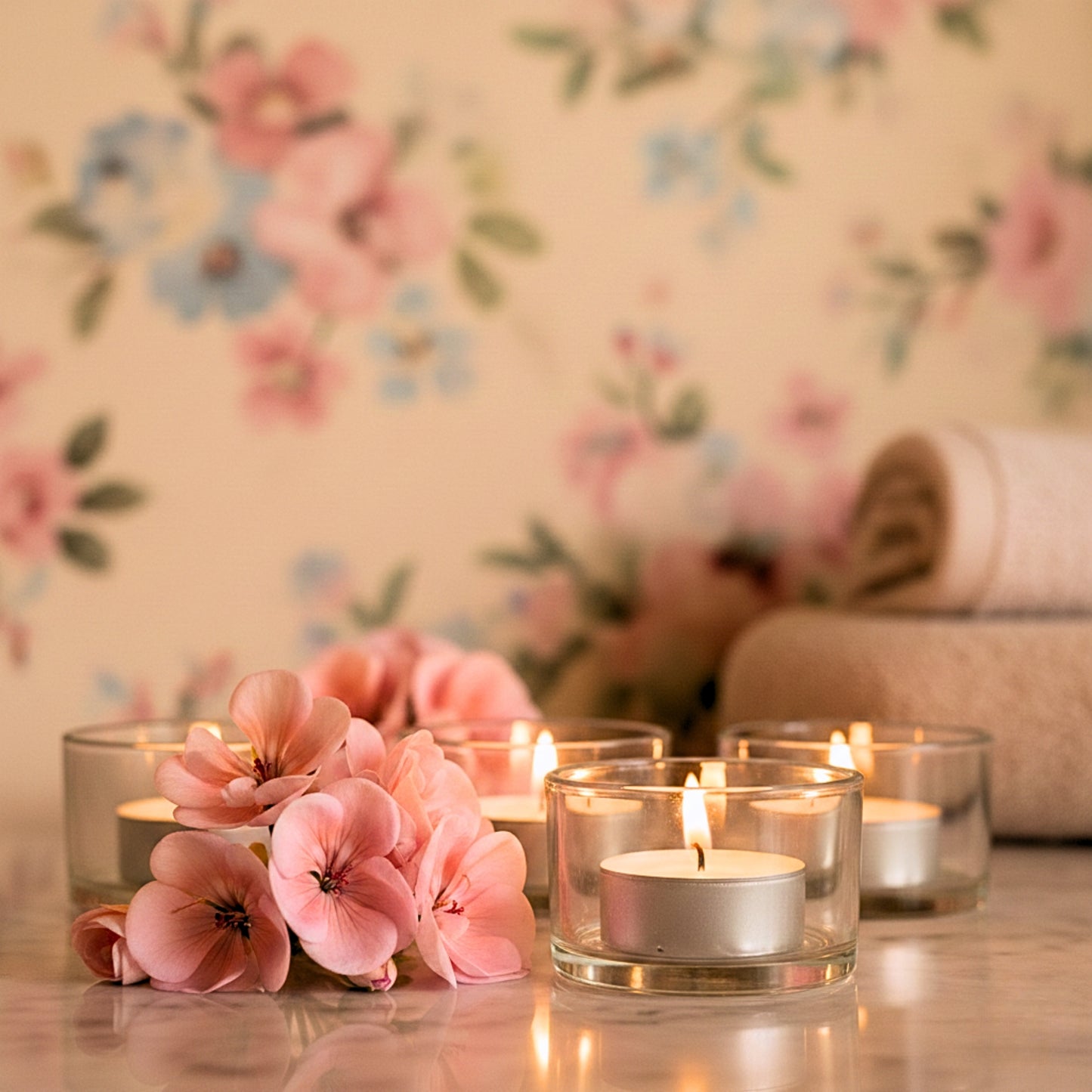 Geranium Tealight Candle