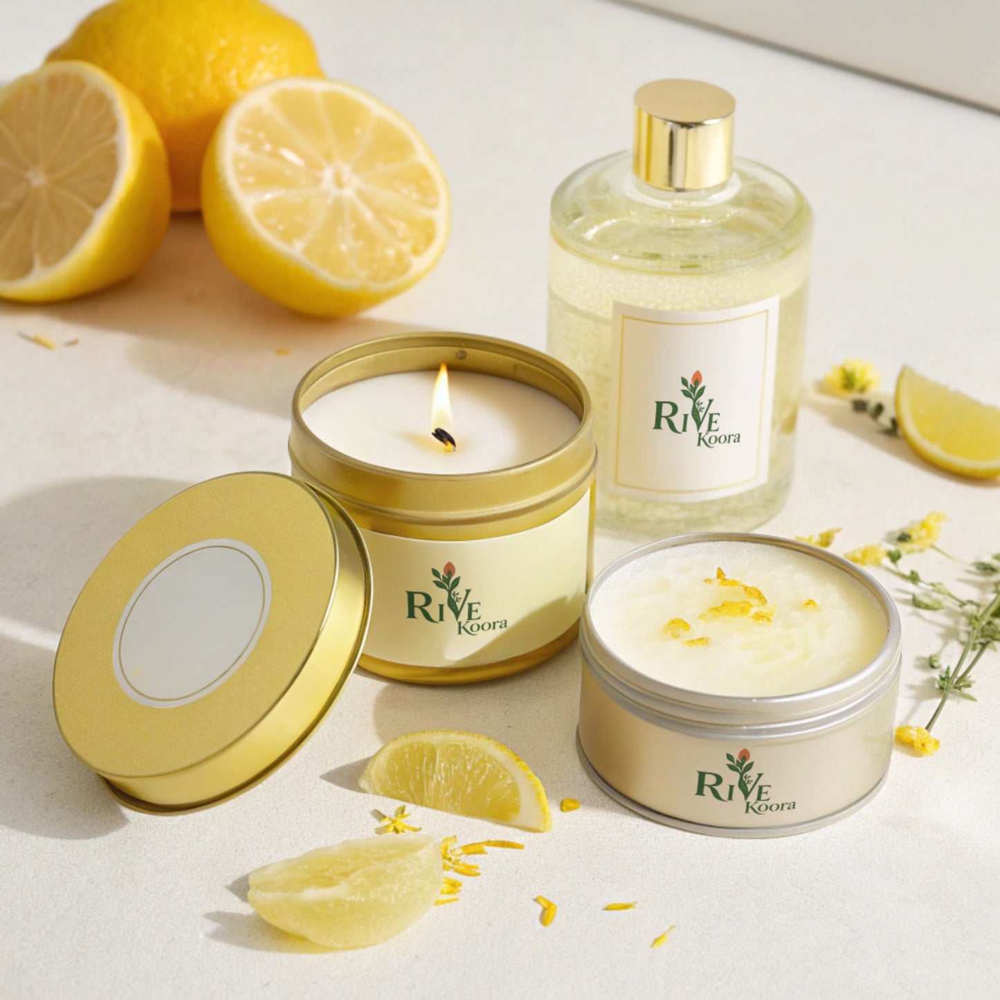 LEMON ESSENTIAL OIL CANDLE